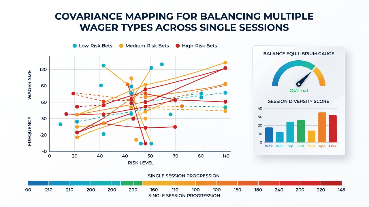 Detailed chart showing covariance matrix application across sports, table games, and slots in one session