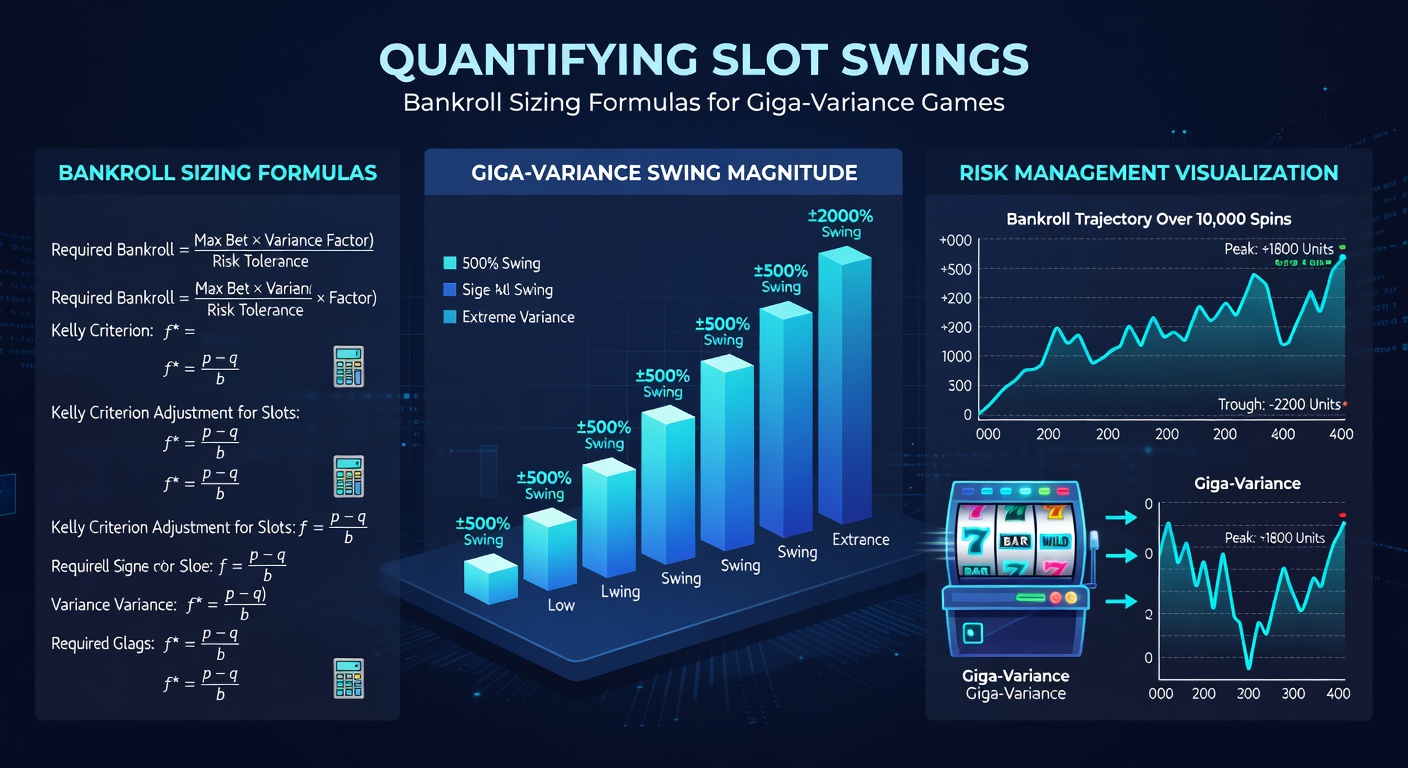 Close-up of a slot machine screen during a massive bonus payout cascade, illustrating the extreme win potential in giga-variance games with multipliers stacking wildly